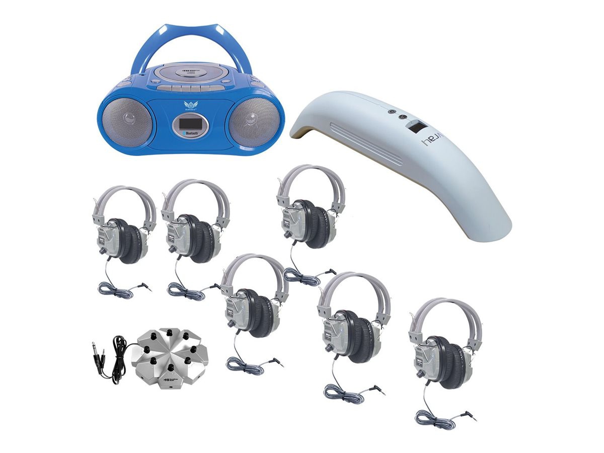 Hamilton Buhl 6 Person HygenX Listening Center - 6 x SC-7V Deluxe headphone