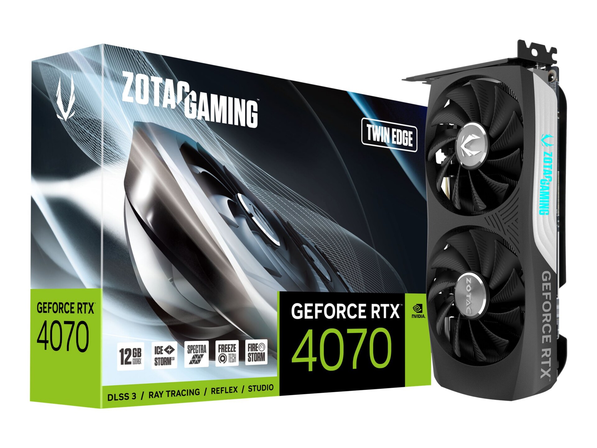 ZOTAC GAMING GeForce RTX 4070 Twin Edge - graphics card - GeForce RTX 4070