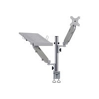 Tripp Lite Full-Motion Desktop Clamp for Laptop and 17" to 32" Monitor, Alu