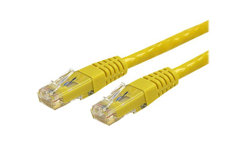 StarTech.com 8ft CAT6 Ethernet Cable - Yellow Molded Gigabit - 100W PoE UTP 650MHz - Category 6 Patch Cord UL Certified