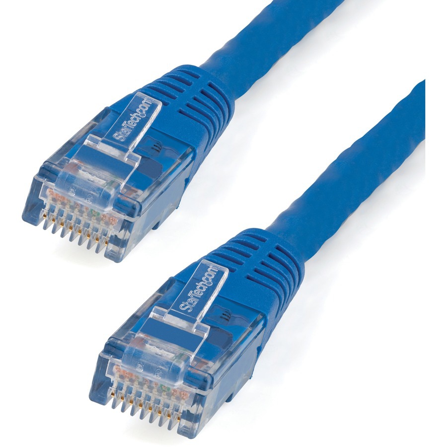 StarTech 8ft Blue CAT6 Ethernet Cable - Molded CAT6 Patch Cord - PoE++ Giga