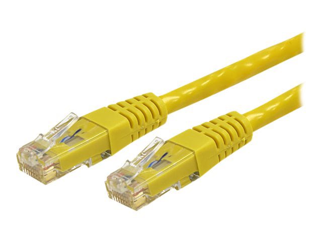 StarTech.com CAT6 Ethernet Cable 7' Yellow 650MHz Molded Patch Cord PoE++