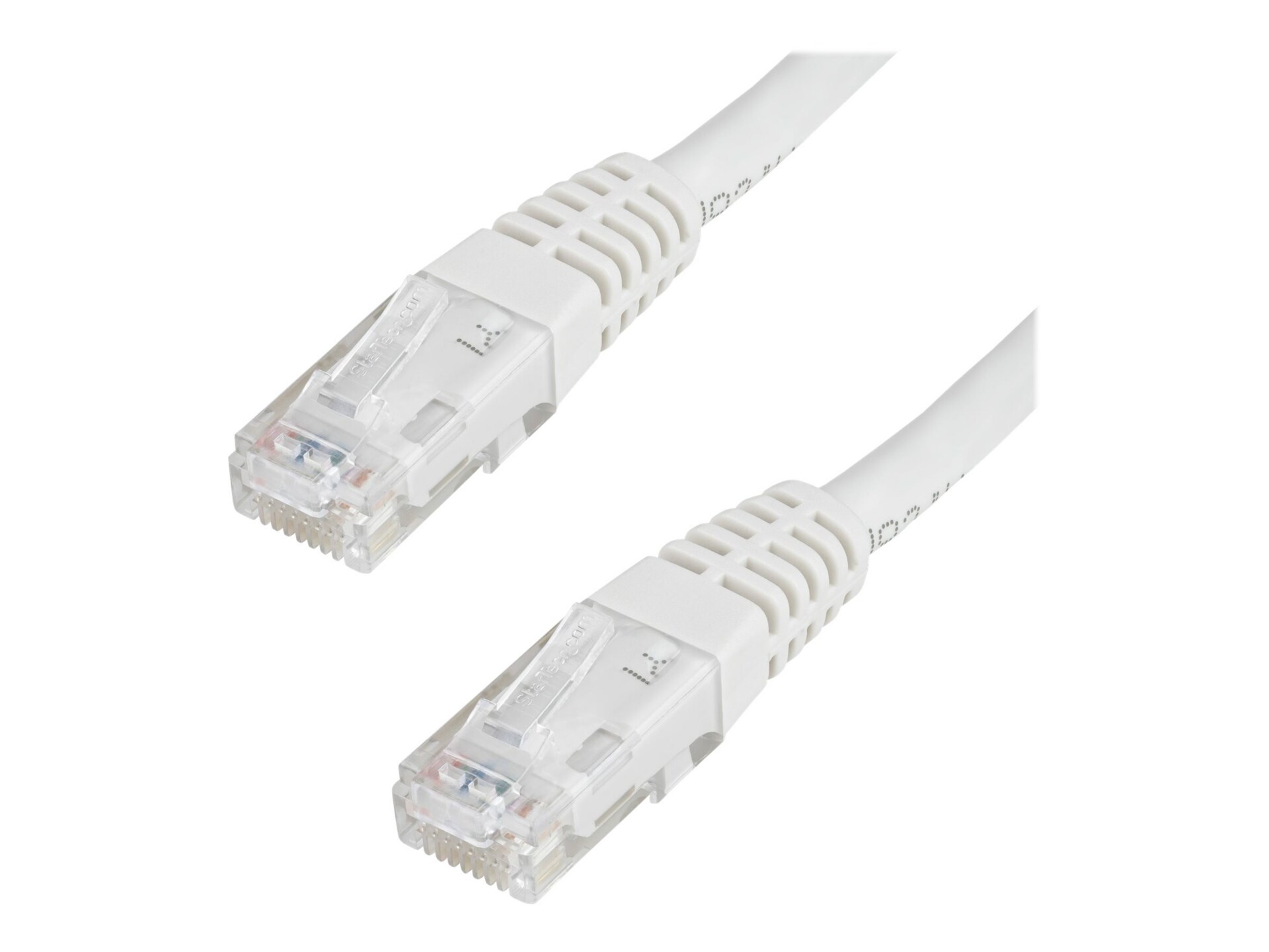 StarTech.com CAT6 Ethernet Cable 6' White 650MHz Molded Patch Cord PoE++