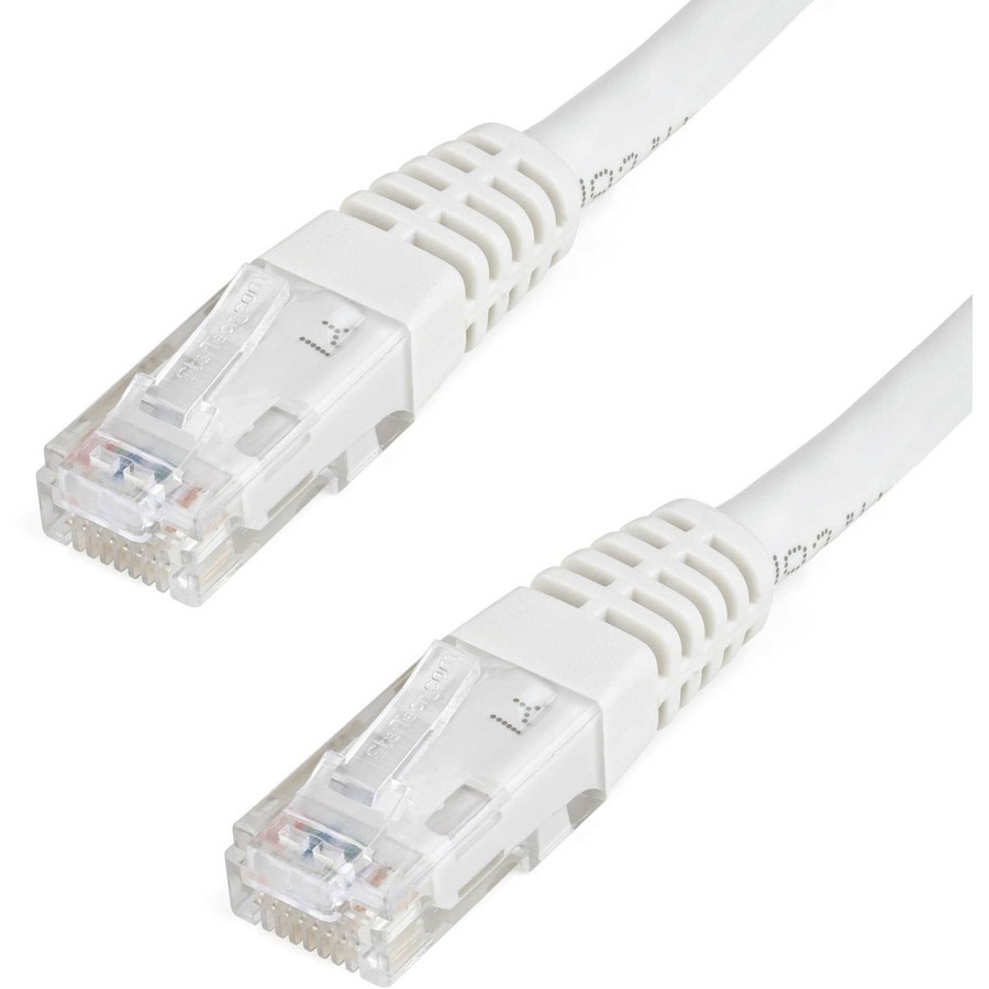 StarTech.com 20ft White CAT6 Ethernet Cable - Molded CAT6 Patch Cord - PoE+
