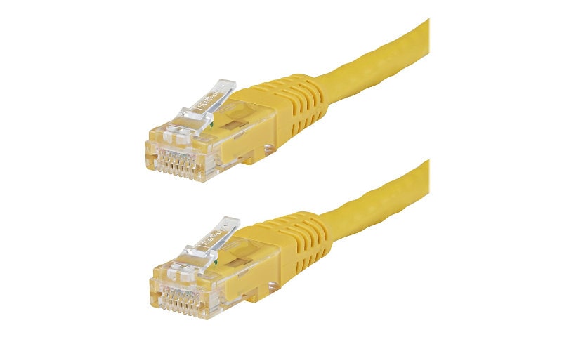 StarTech.com CAT6 Ethernet Cable 1' Yellow 650MHz Molded Patch Cord PoE++