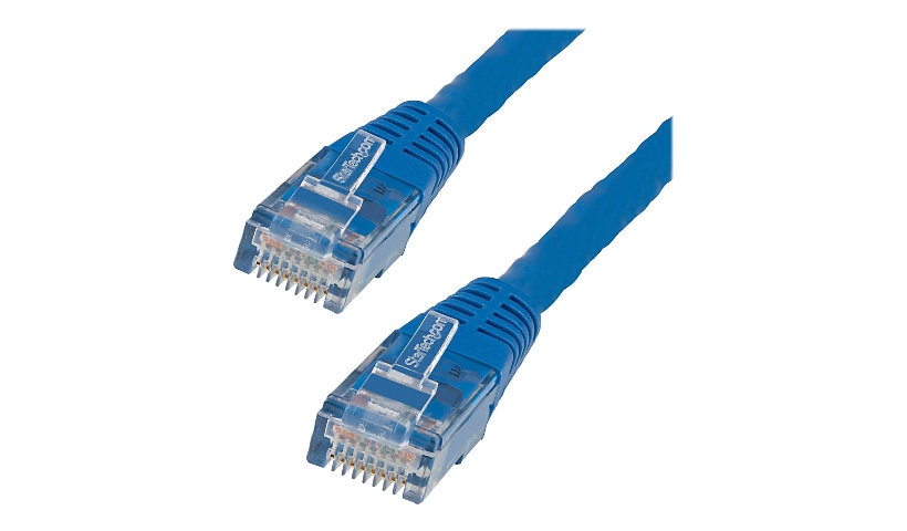 StarTech.com 1ft CAT6 Ethernet Cable - Blue Molded Gigabit - 100W PoE UTP 650MHz - Category 6 Patch Cord UL Certified