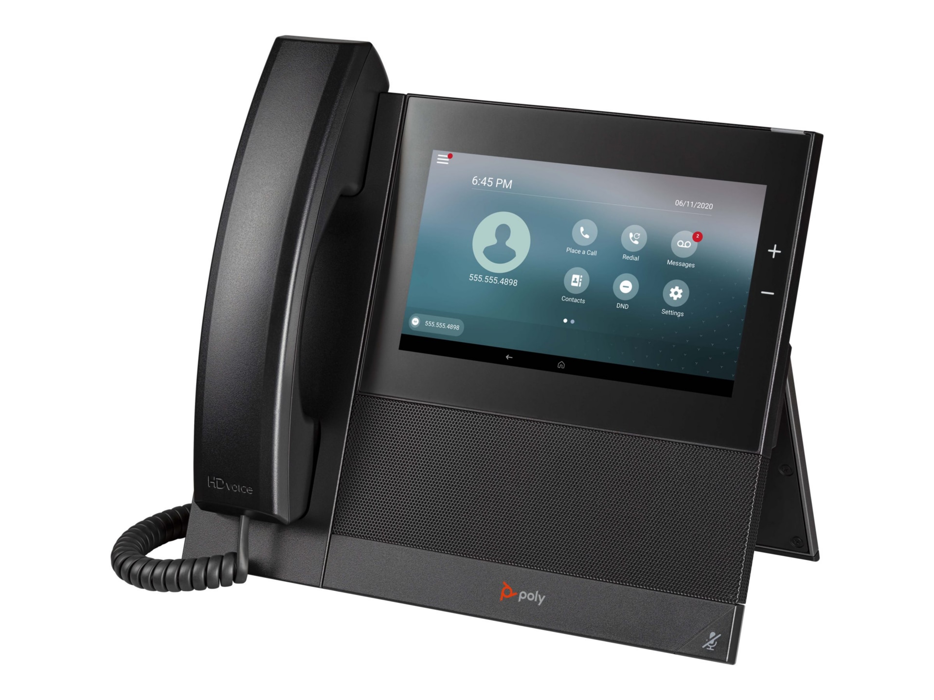 Poly CCX 600 IP Phone - Corded - Corded/Cordless - Wi-Fi, Bluetooth - Black