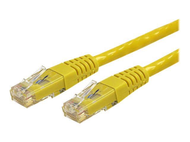 StarTech.com CAT6 Ethernet Cable 10' Yellow 650MHz Molded Patch Cord PoE++