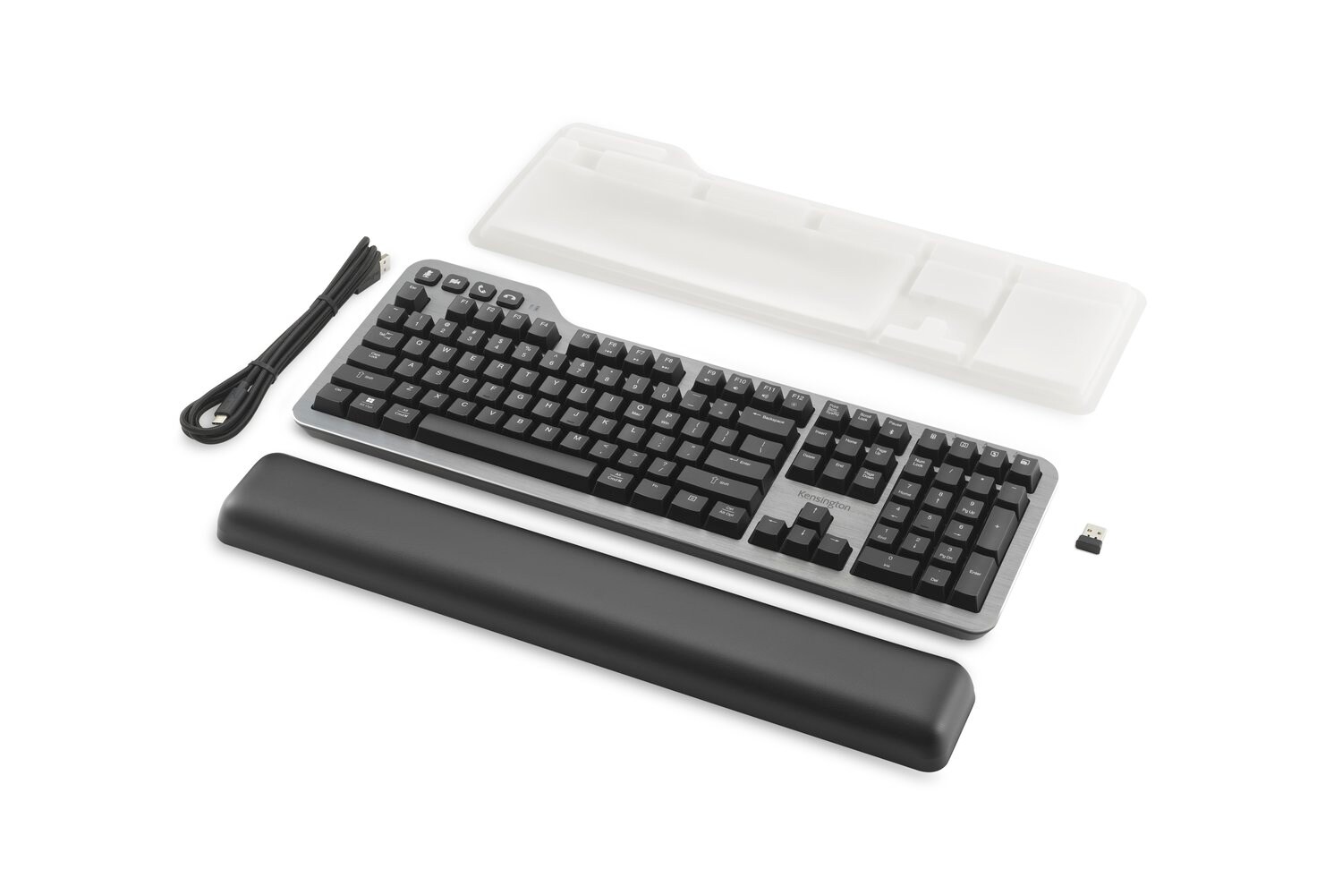 Kensington QuietType MK7500F Pro - keyboard - silent, mechanical, with meeting controls
