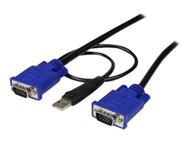 StarTech.com 10 ft Ultra Thin USB VGA 2-in-1 KVM Cable - USB VGA KVM Cable