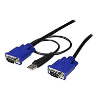 StarTech.com 10 ft Ultra Thin USB VGA 2-in-1 KVM Cable - USB VGA KVM Cable