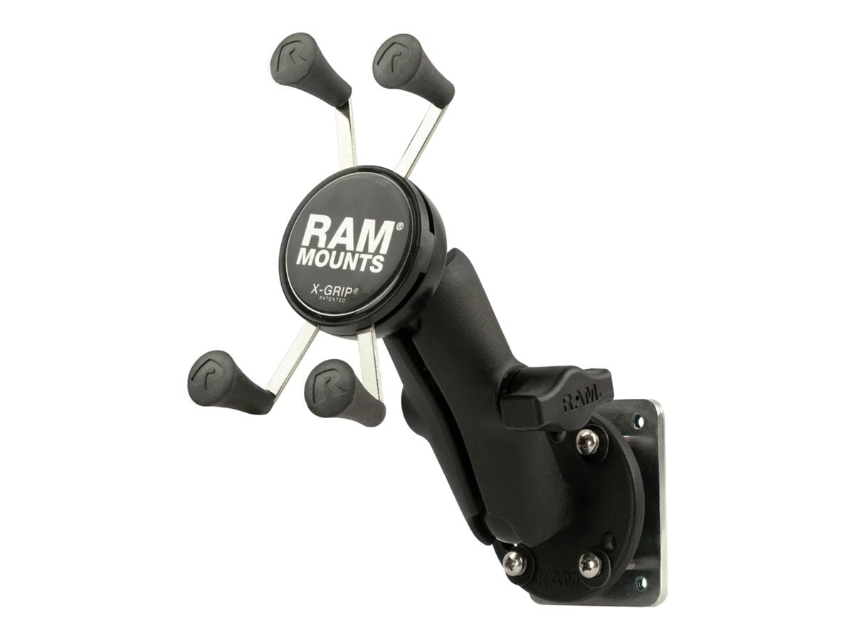 RAM X-Grip Phone Mount with Drill-Down Base & Backer Plate - holder for cel