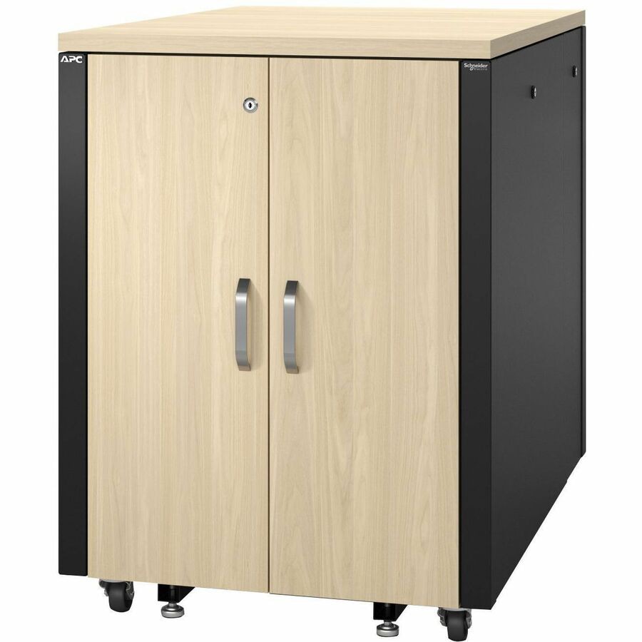 APC NetShelter Soundproof, 17U, Server Rack Enclosure, 120V, Maple [TAA]