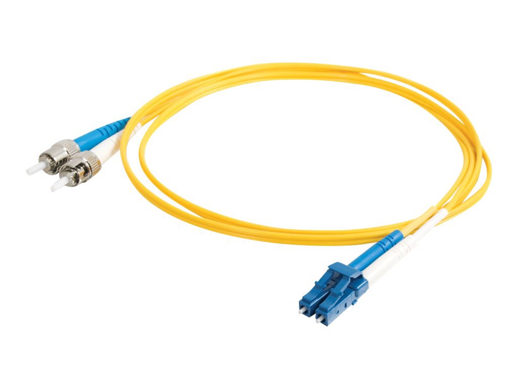 C2G 1m LC-ST 9/125 Duplex Single Mode OS2 Fiber Cable - LSZH - Yellow - 3ft - patch cable - 1 m - yellow