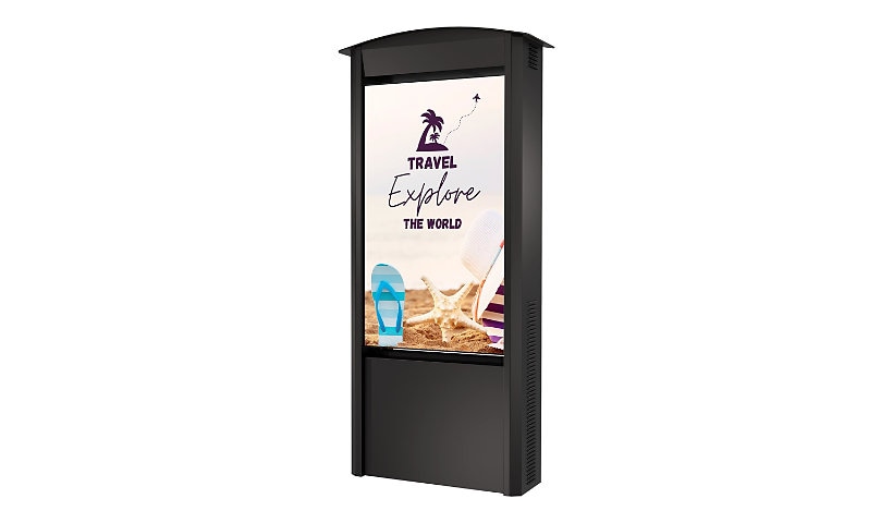 Peerless-AV Smart City Kiosk KOP55XHB2 stand - dual side - for 2 LCD displays / AV System - black
