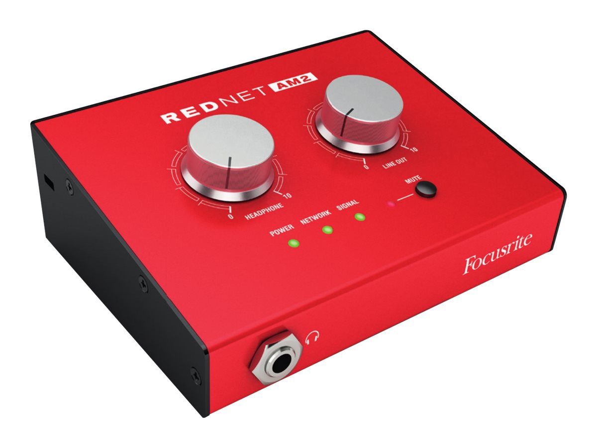 Focusrite Pro RedNet AM2 Dante audio output endpoint