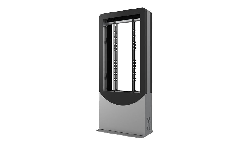 Peerless-AV Portrait Back-to-Back Kiosk KIPC2555B-3 - stand - for 2 LCD displays / AV System - gloss black