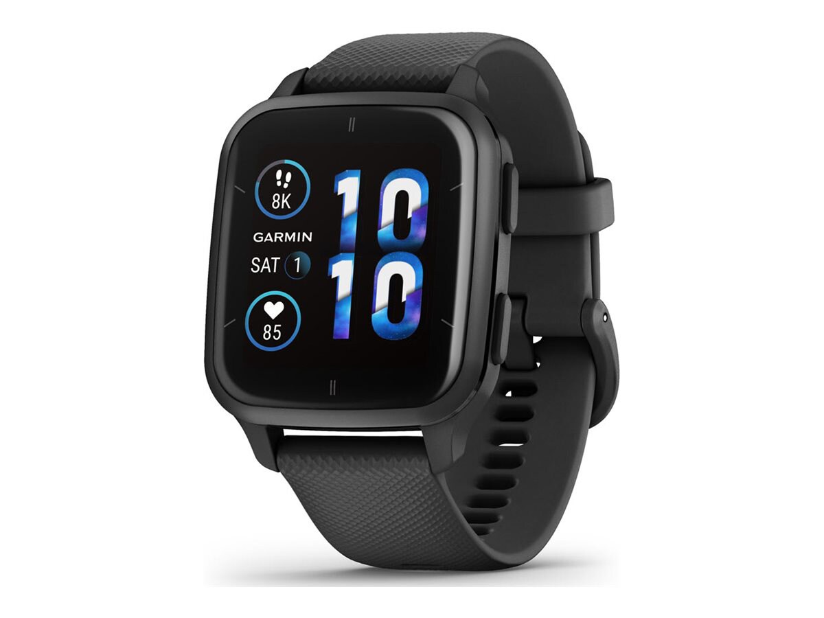 Garmin Venu Sq 2 Music Edition - noir - montre intelligente avec bande - ardoise