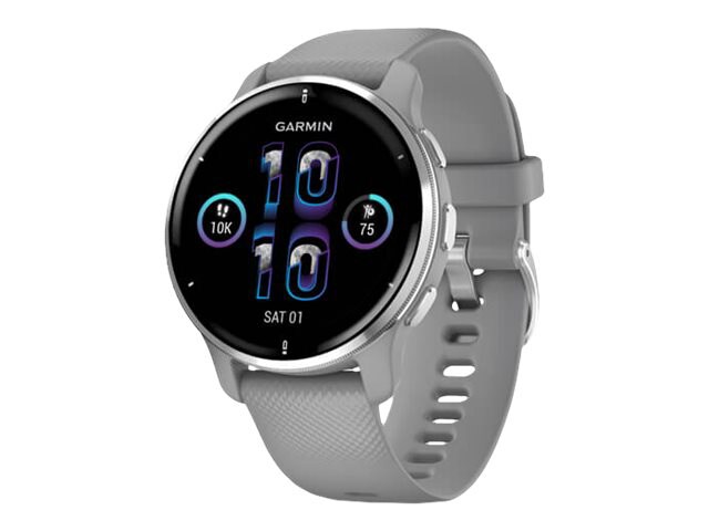 Garmin Venu 2 Plus - gris poudré - montre de sport avec bande - gris poudré