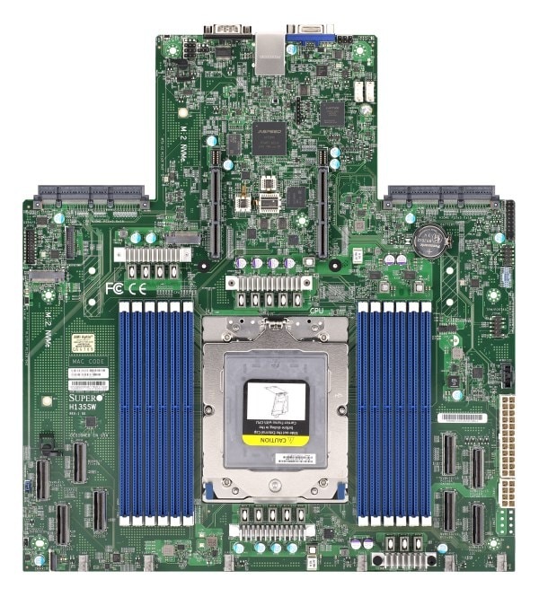 Supermicro H13SSW 2x AMD EPYC 9654 24x64GB Serverboard