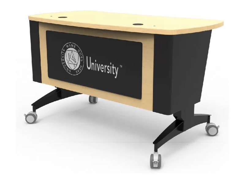 Spectrum Pivot Premier Workstation - sit/standing workstation - fusion maple