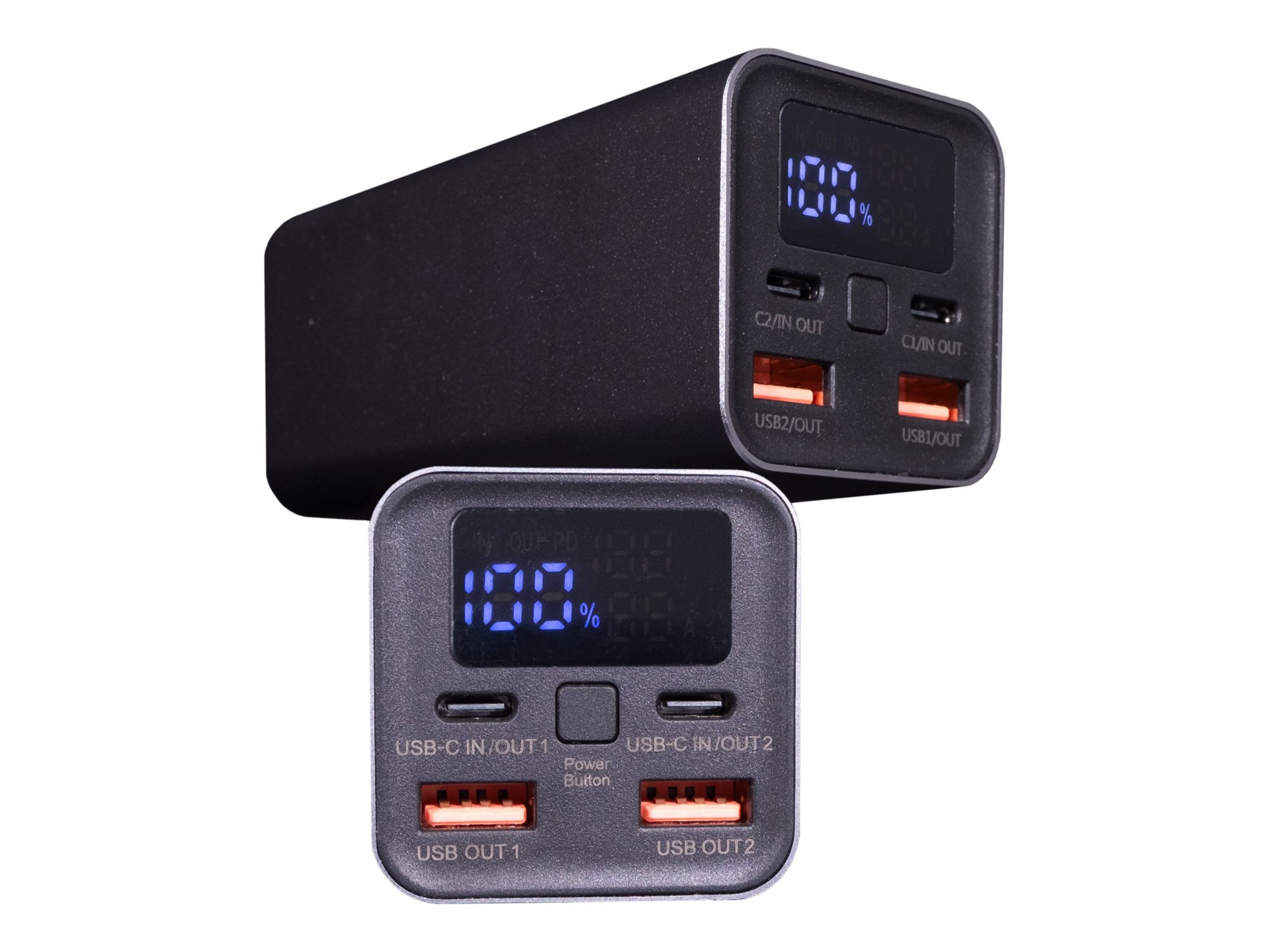Power Technologies power bank charging station + power bank - 10 - Li-Ion - 2 x USB, 2 x USB-C - 65 Watt