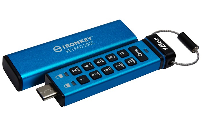 Kingston IronKey 200 Series 16GB USB Type-C Keypad Drive