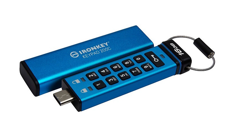 Kingston IronKey 200 Series 16GB USB Type-C Keypad Drive