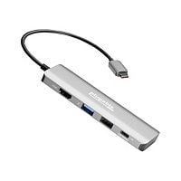 Plugable USBC Hub Multiport Adapter,4in1,100W Pass Through Charging,USBC to HDMI 4K 60Hz,Windows,Mac,iPad Pro,Chromebook