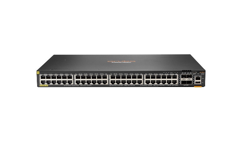 HPE Aruba Networking CX 6200F 48G Class 4 PoE 4SFP 370W Switch - switch - Max. Stacking Distance 10 kms - 48 ports -