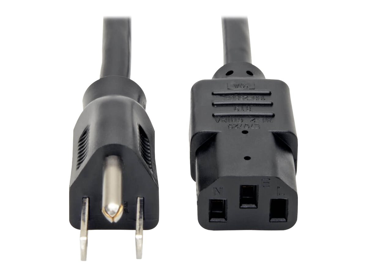 Tripp Lite Computer Power Extension Cord Adapter 18AWG 5-15P to C13 12'