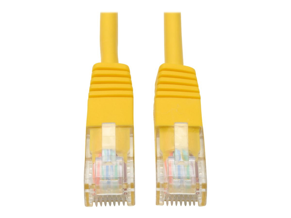 Eaton Tripp Lite Series Cat5e 350 MHz Molded (UTP) Ethernet Cable (RJ45 M/M), PoE - Yellow, 3 ft. (0.91 m) - patch cable