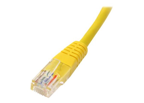 StarTech.com 50 ft Yellow Cat5e / Cat 5 Molded Patch Cable 50ft