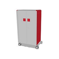 MooreCo Compass Midi H3 - storage cabinet - 3 shelves - 2 doors - red, plat
