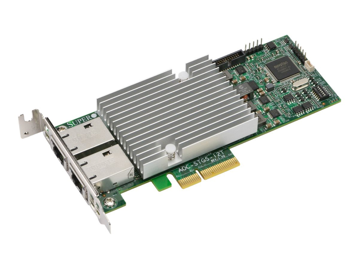 Supermicro AOC-STGS-i2T - network adapter - PCIe 3.0 x4 - 10Gb Ethernet / FCoE x 2