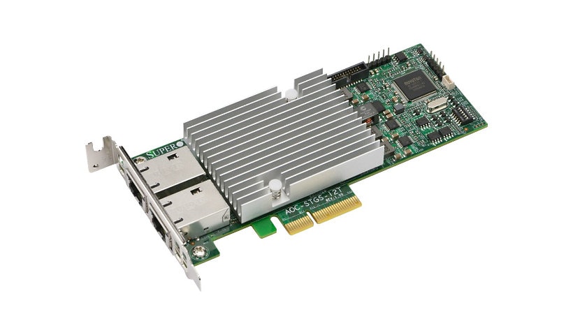 Supermicro AOC-STGS-i2T - network adapter - PCIe 3.0 x4 - 10Gb Ethernet / FCoE x 2