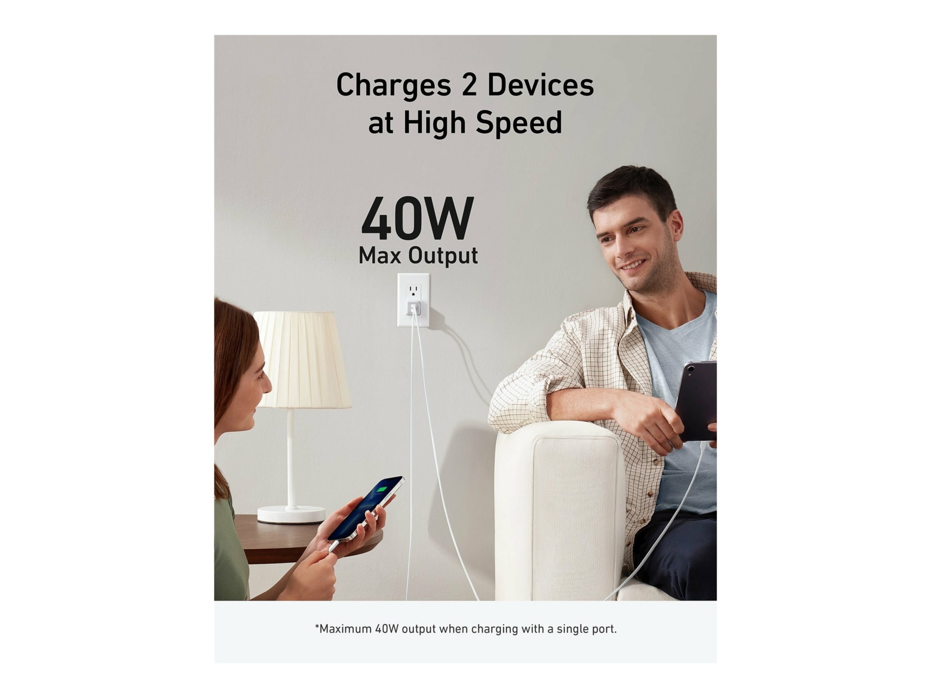 Thumbnail 3 of 4 for Anker Series 5 521 power adapter - nano pro - 24 pin USB-C - 40 Watt