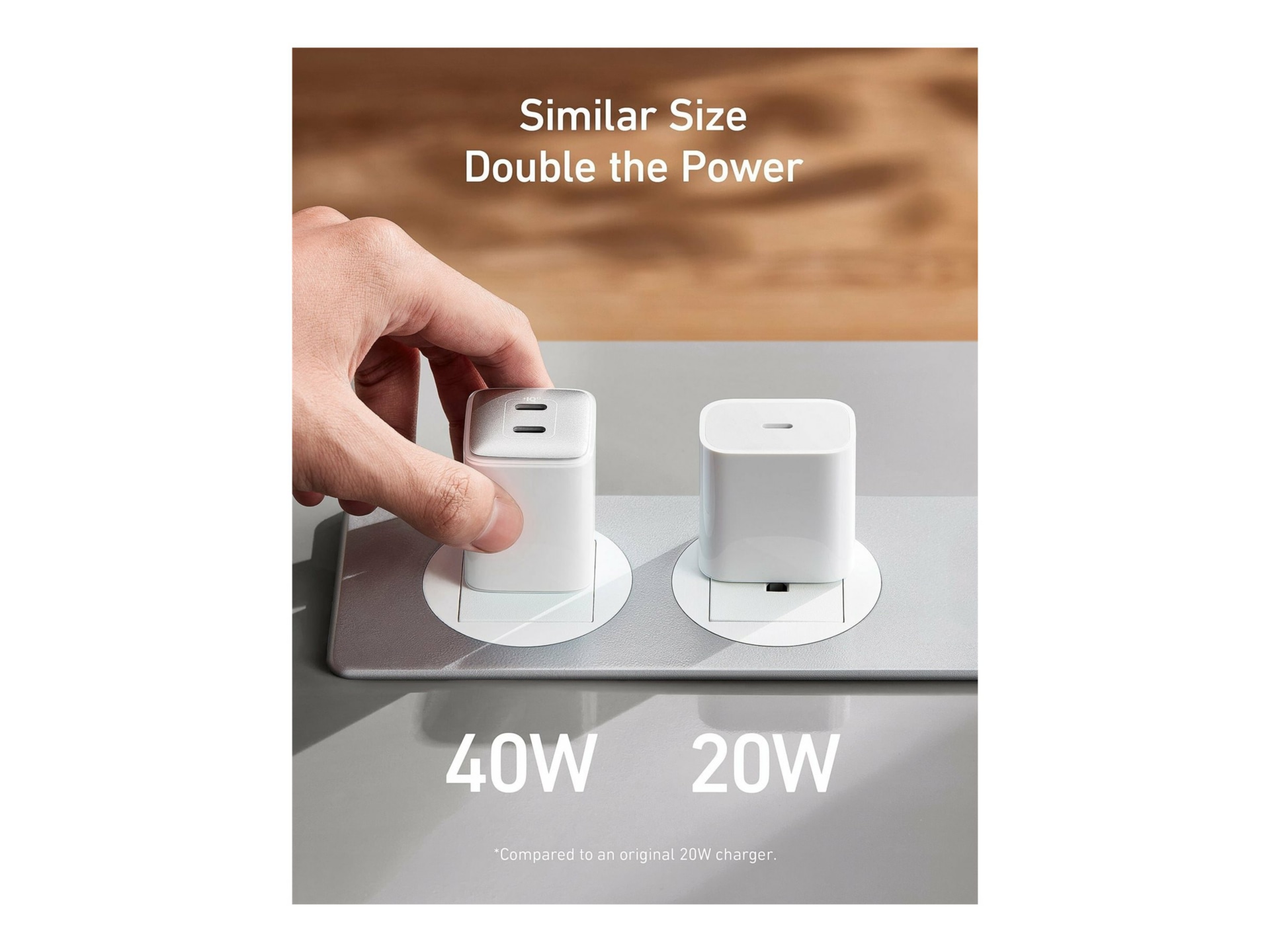 Thumbnail 4 of 4 for Anker Series 5 521 power adapter - nano pro - 24 pin USB-C - 40 Watt