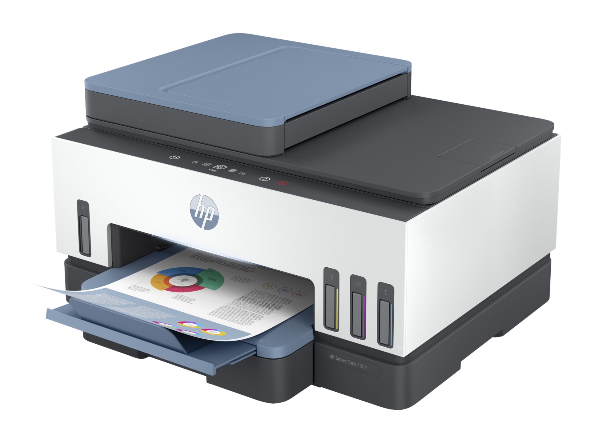 HP 7602 Wired & Wireless Smart Tank Inkjet Multifunction Printer - Color