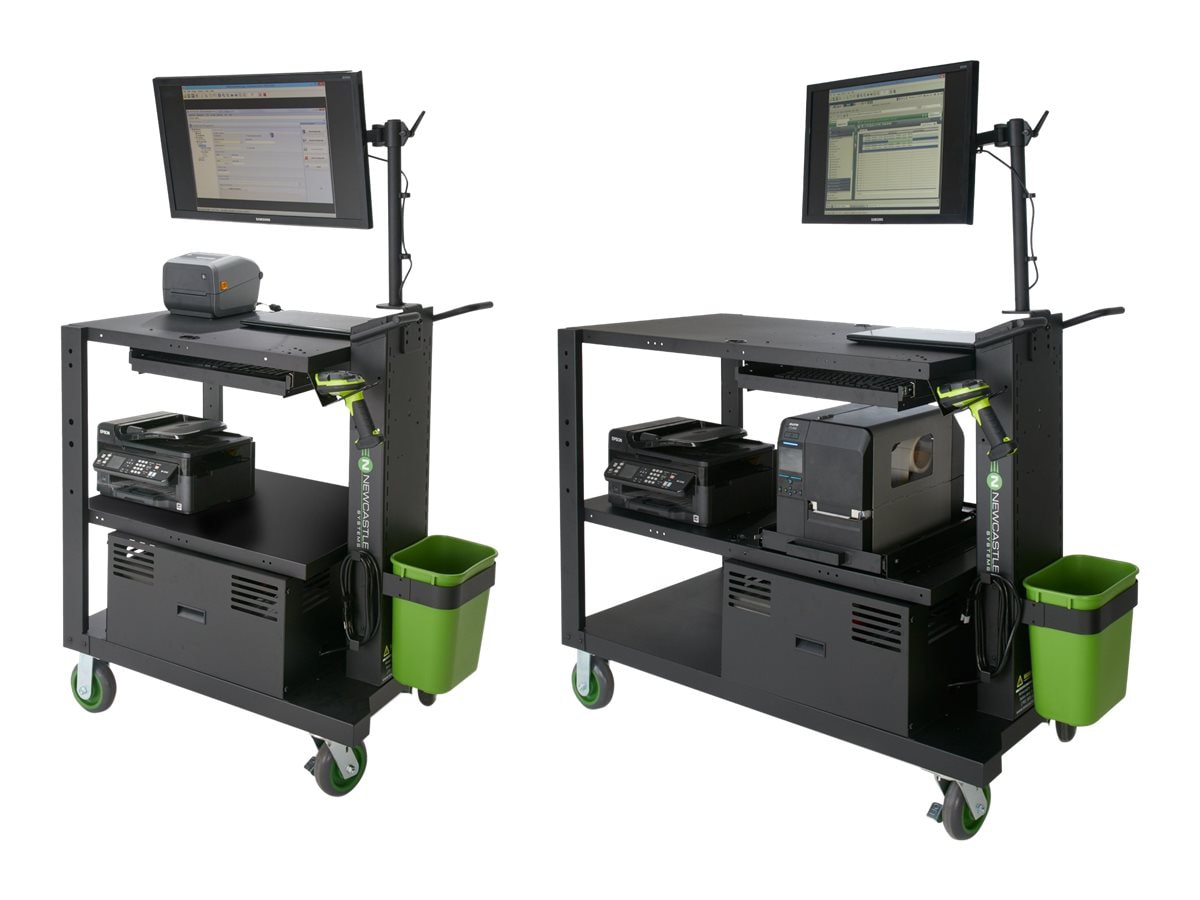 Newcastle Systems PC Series PC562-LI Mobile Powered Workstation - cart - black
