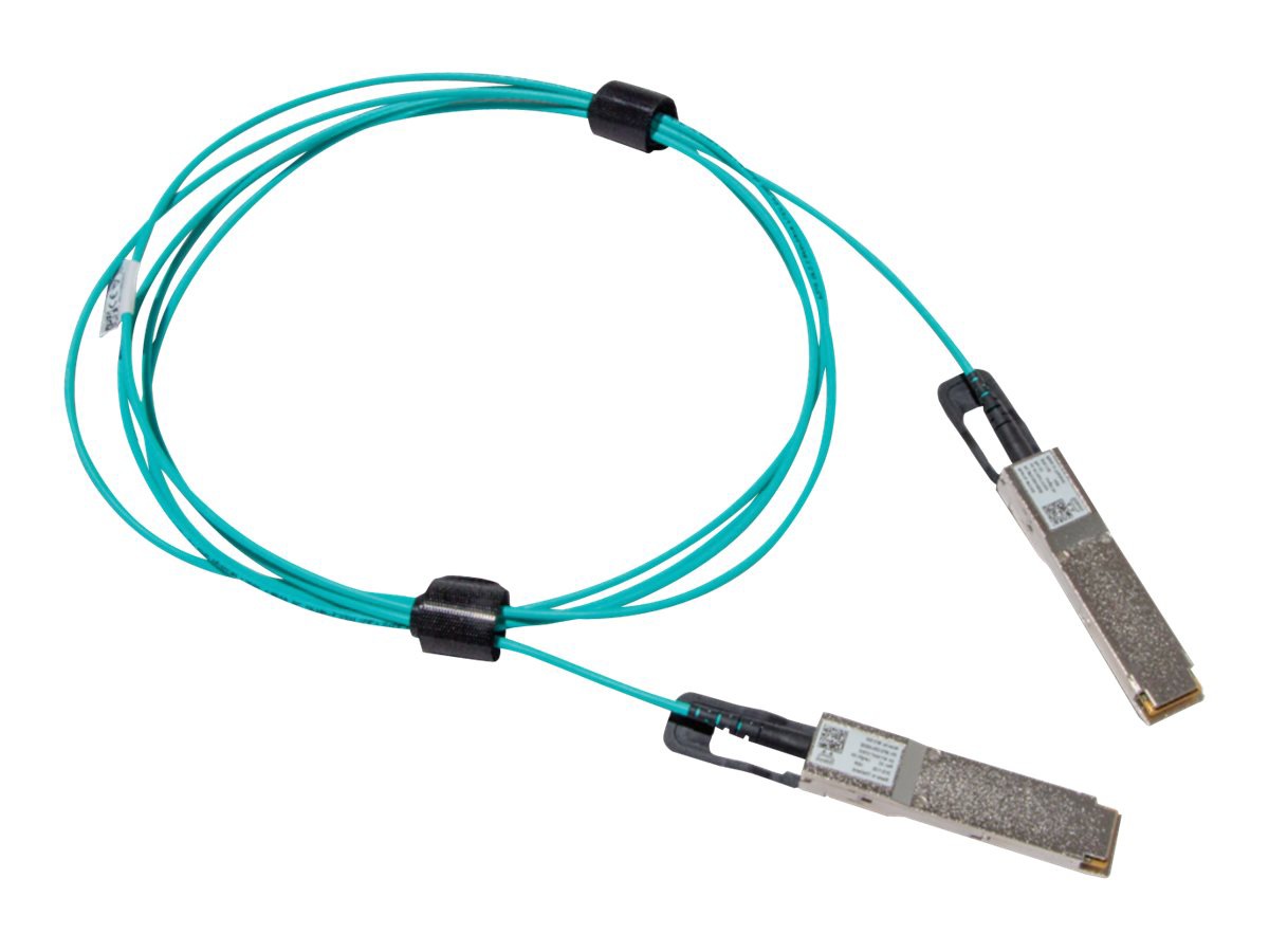 Mellanox LinkX 200GbE QSFP56 MMF Active Optical Cable - 200GBase direct attach cable - 3 m - aqua