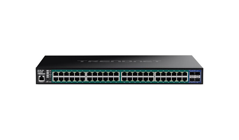 TRENDnet TPE-3524SF - commutateur - 52 ports, web - 52 ports - intelligent - Montable sur rack - Conformité TAA