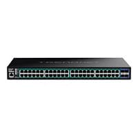 TRENDnet TPE-3524S - commutateur - 52 ports, web - 52 ports - intelligent - Montable sur rack - Conformité TAA