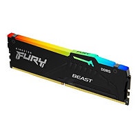 Kingston FURY Beast RGB - DDR5 - kit - 128 GB: 4 x 32 GB - DIMM 288-pin - 5600 MHz / PC5-44800 - unbuffered