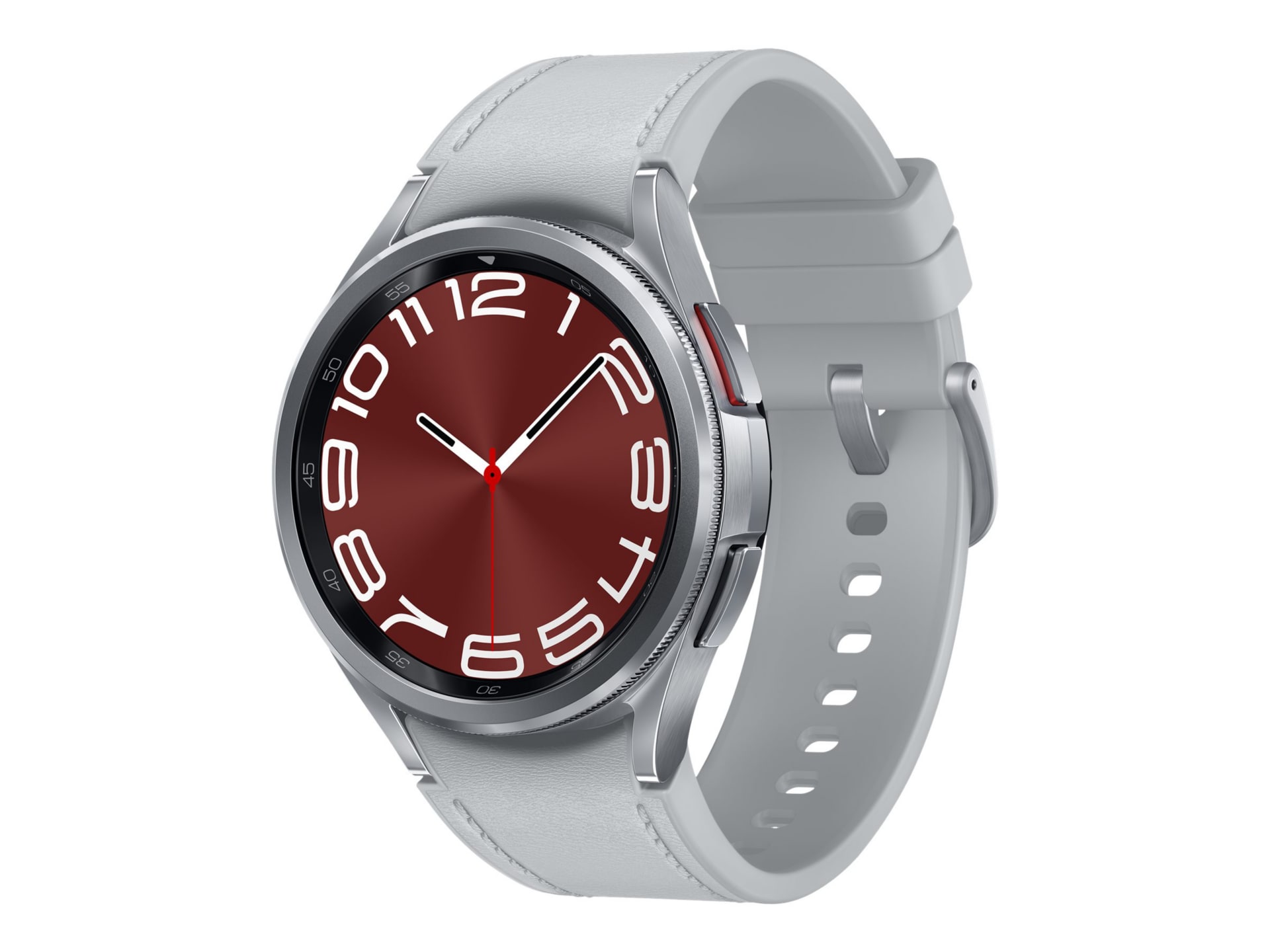 Samsung Galaxy Watch6 Classic Smartwatch - 43 mm Silver Case with S/M Silver Band - 16 GB - Bluetooth/Wi-Fi + 4G LTE