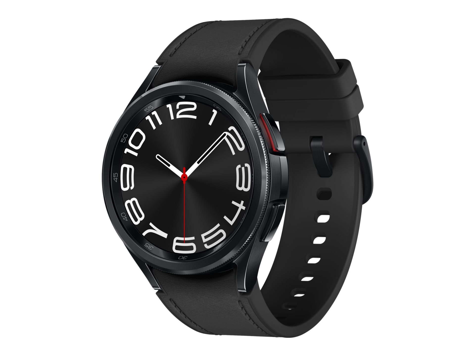 Samsung Galaxy Watch6 Classic Smartwatch - 43 mm Black Stainless Steel Case w S/M Black Band - 16 GB - Bluetooth/Wi-Fi