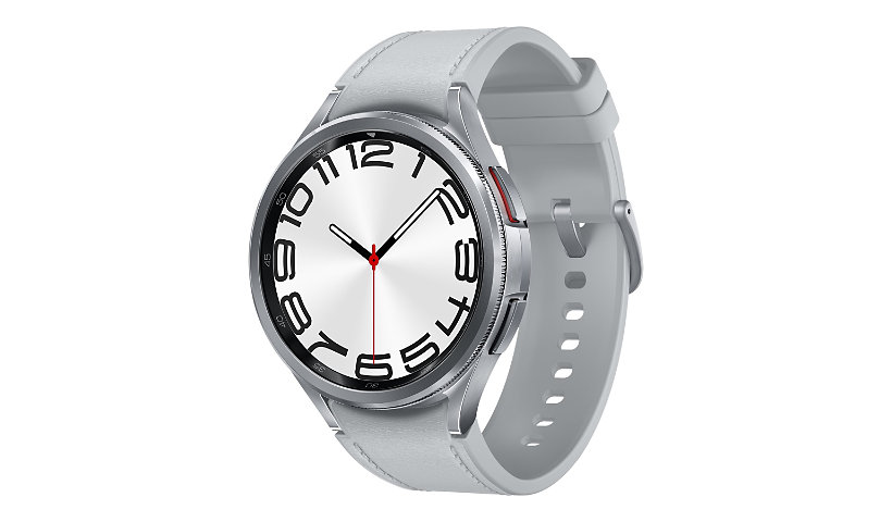 Samsung Galaxy Watch6 Classic Smartwatch - 47 mm Silver Case with M/L Silver Band - 16 GB - Bluetooth/Wi-Fi + 4G LTE