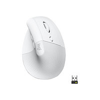 Logitech Lift Vertical Ergonomic Mouse - souris verticale - Bluetooth, 2.4 GHz - blanc cassé