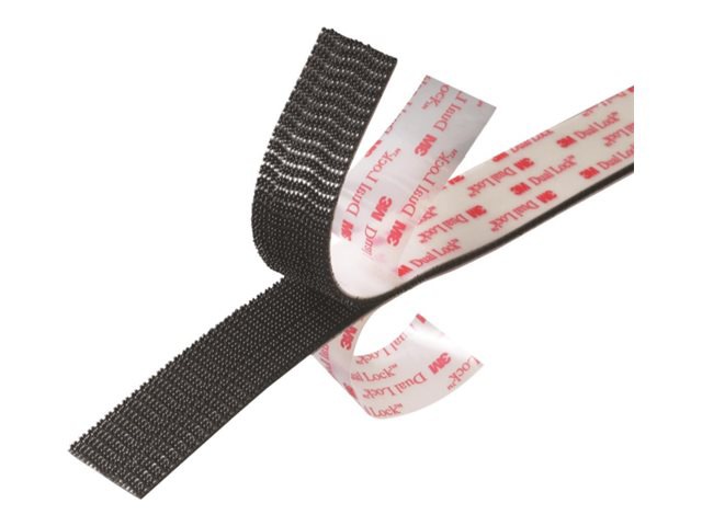 3M Dual Lock MP3551CF/MP3552CF - self-adhesive reclosable fastener - 25 mm x 4.5 m - black