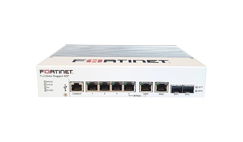 Fortinet FortiGate Rugged 60F - security appliance - TAA Compliant - with 1 year 24x7 FortiCare Support + 1 year